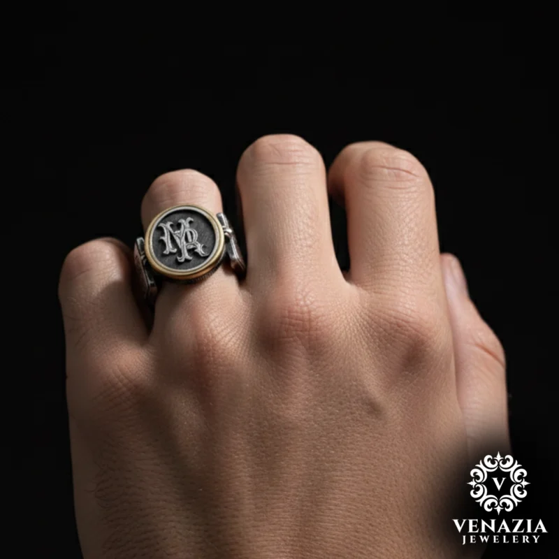 Harfli Gümüş Yüzük