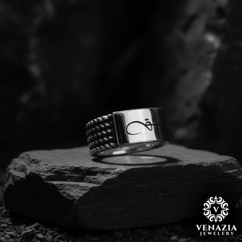 2 Eşlere Özel Hak Gümüş Yüzük Modeli