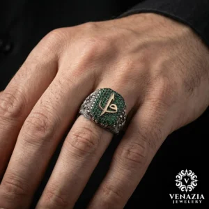 3 Elif Vav Modeli Gümüş Erkek Yüzük