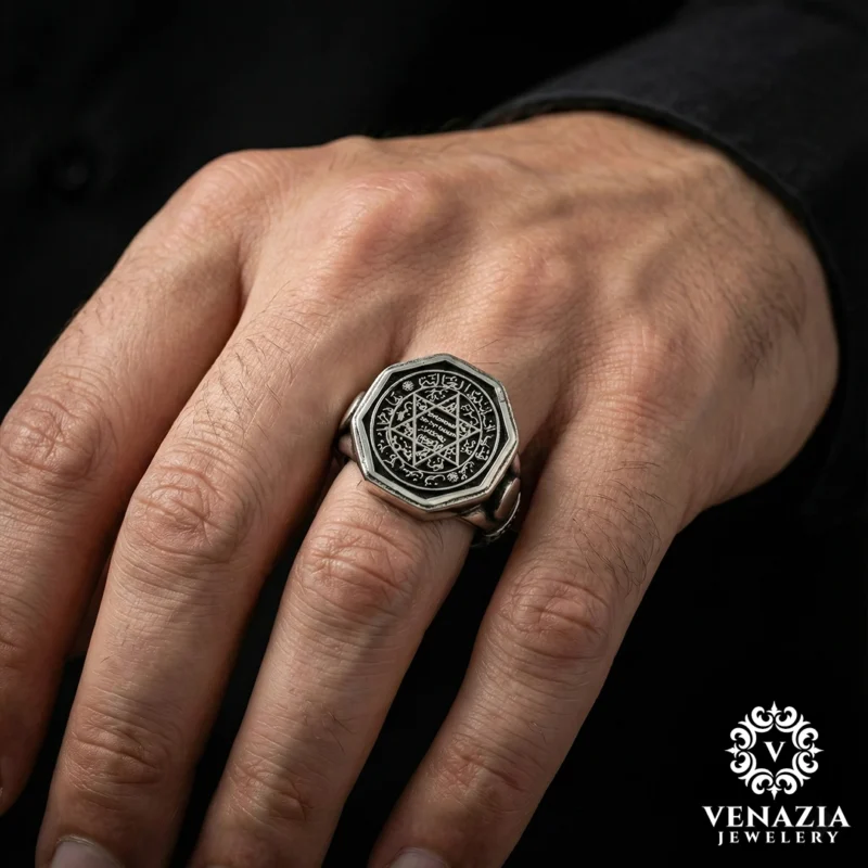 Hz. Süleyman Mührü Gümüş Yüzük