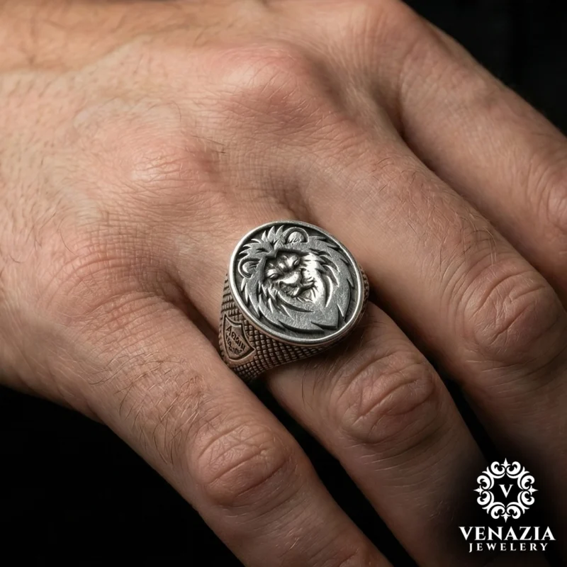 Aslan Gümüş Yüzük Modeli