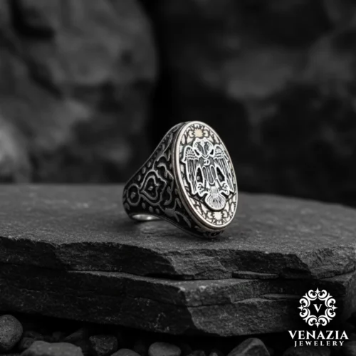 3 Çift Başlı Kartal Gümüş Yüzük