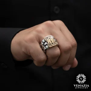 3 Adalet Terazisi Gümüş Yüzük