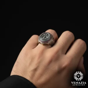 3 Elif Vav Gümüş Yüzük