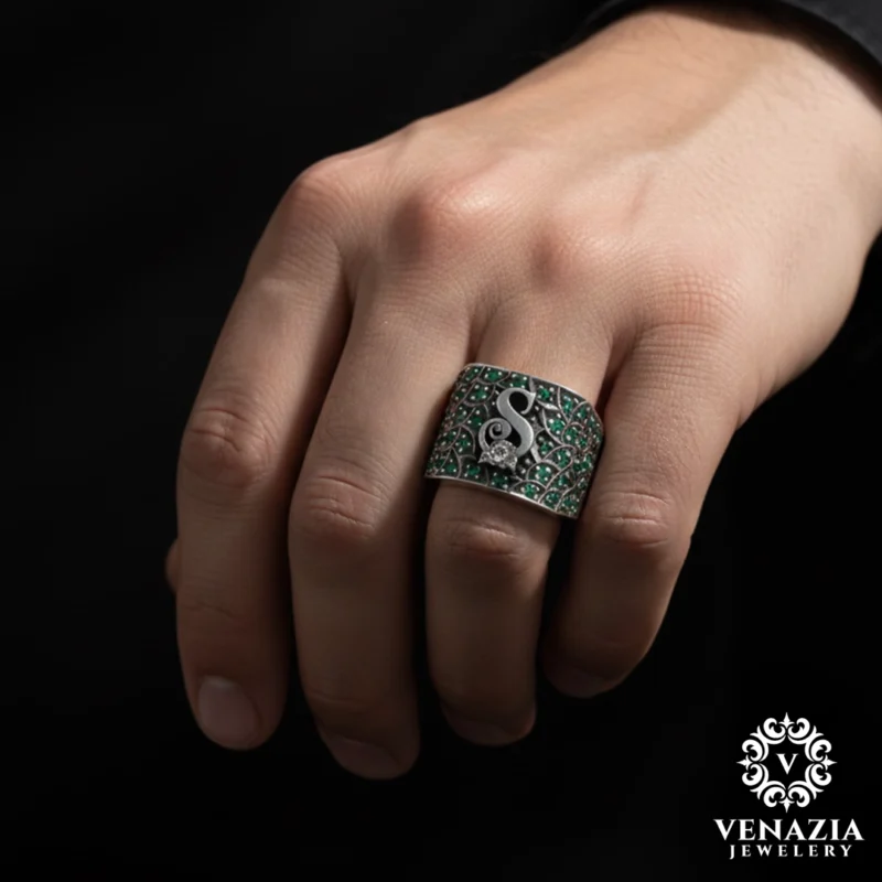 Harfli Gümüş Yüzük