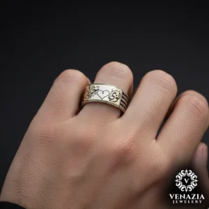 Eşlere Özel isimli Gümüş Yüzük Modeli