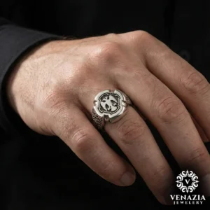 Çift Başlı Kartal Gümüş Yüzük