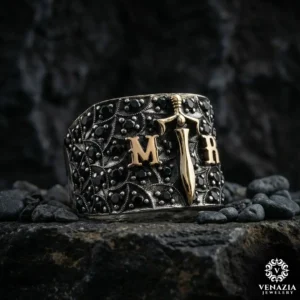 1 Harfli Gümüş Yüzük Modeli