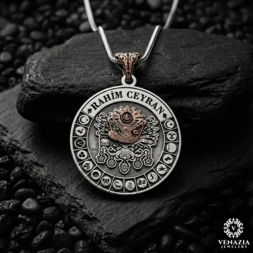 1 Osmanlı sancağı gümüş madalyon modeli