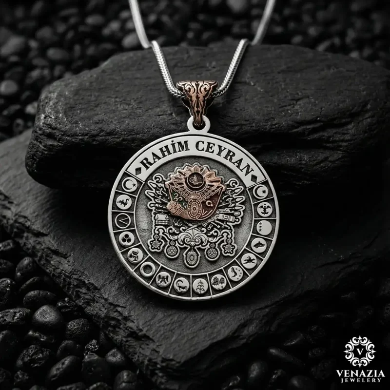 1 Osmanlı sancağı gümüş madalyon modeli