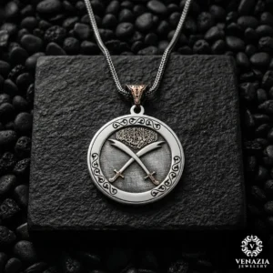 1 Aslan gümüş madalyon modeli