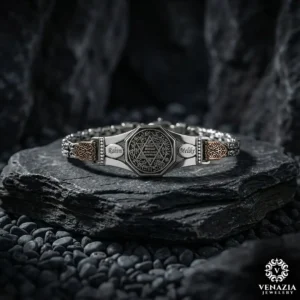 Hazreti Süleyman Mührü Gümüş Bileklik Modeli