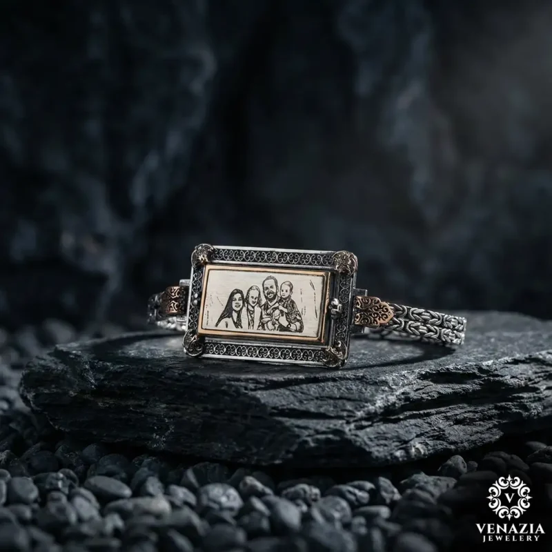 Eşlere özel fotoğraflı bileklik modeli