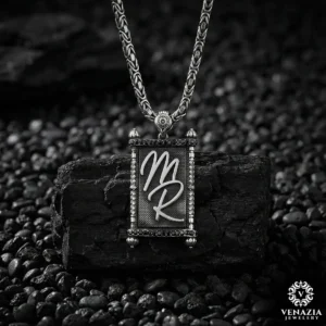 1 Harfli Gümüş Kolye