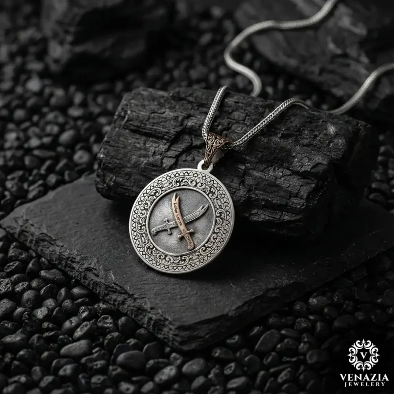 Aslan gümüş madalyon modeli