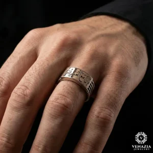 2 Fe İnne me’al usri yüsra gümüş yüzük modeli