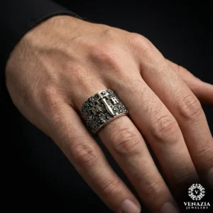 3 Harfli Gümüş Yüzük Modeli