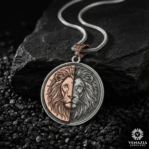 3 Aslan gümüş madalyon modeli