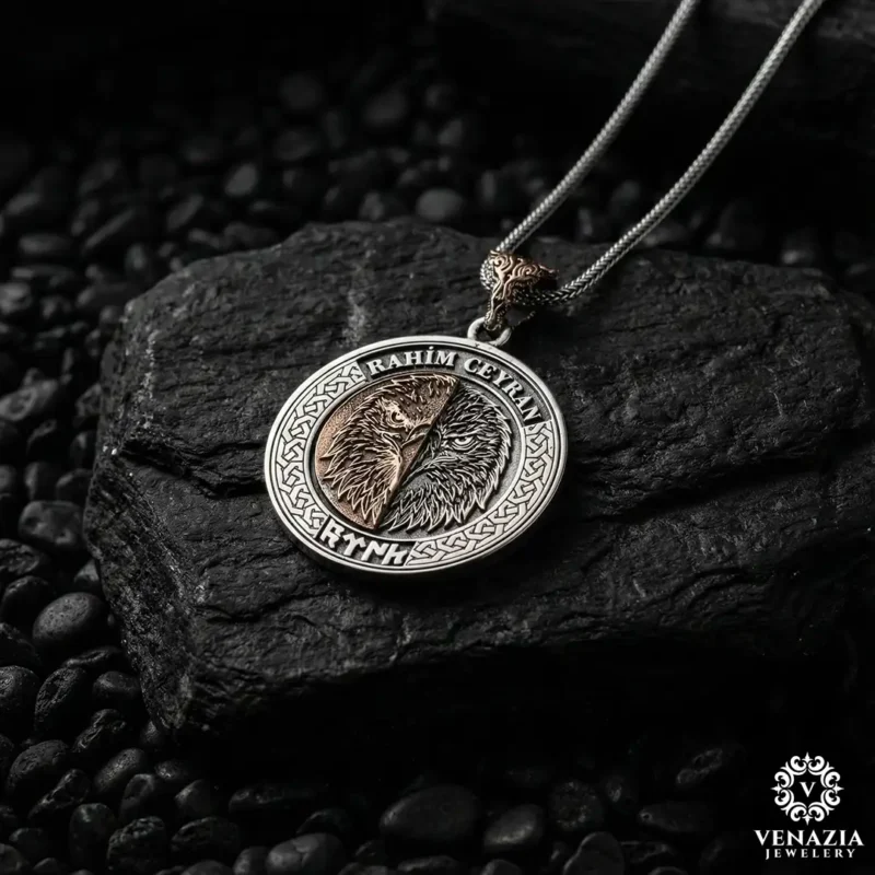 3 Kartal gümüş madalyon modeli