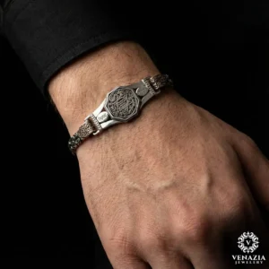 Hazreti Süleyman Mührü Gümüş Bileklik Modeli