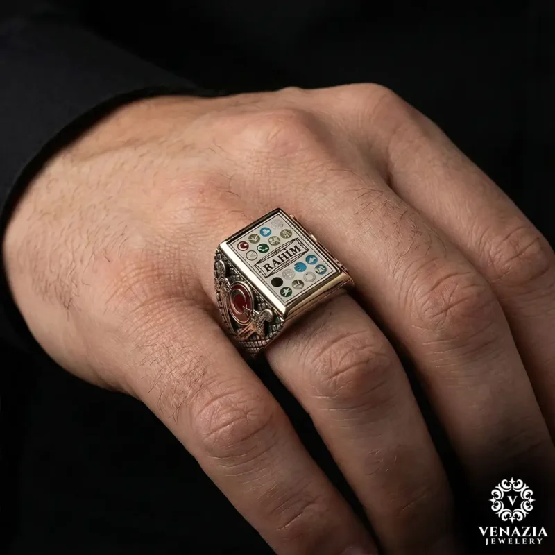 3 Türk devletleri gümüş yüzük modeli