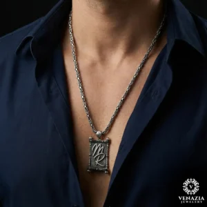 3 Harfli Gümüş Kolye