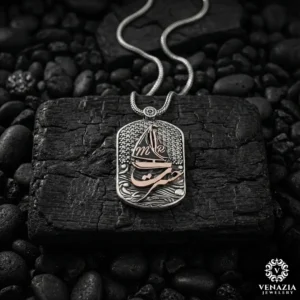 3 Harfli Gümüş Kolye